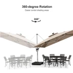 purple leaf solar led cantilever umbrella