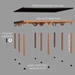 backyarddiscovery kingsport cedar wood carport