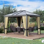 outsunny 12x10 aluminum gazebo