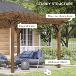 outsunny 12x20 wood pergola