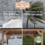 backyarddiscovery kingsport cedar wood carport