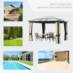 outsunny 12x10 aluminum gazebo
