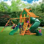 gorilla mountaineer treehouse wooden swing set
