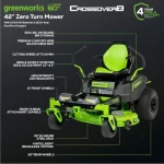 greenworks 60v 42 inch zero turn